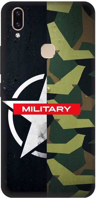 KARJUN Back Cover for Vivo V9, Army Dress Multicolour Printed  (Multicolor, Hard Case, Pack of: 1)