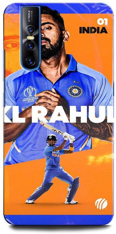 INTELLIZE Back Cover for Vivo V15 Pro 1818 KL RAHUL, CRICKETER, PLAYER, BATSMAN  (Multicolor, Hard Case, Pack of: 1)