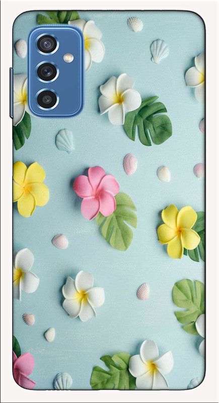 iprinto Back Cover for Samsung Galaxy M52 5G Flower Back Cover  (Green, Hard Case)