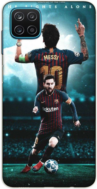 iprinto Back Cover for Samsung Galaxy A12 Messi Sports Back Cover  (Blue, Hard Case, Pack of: 1)