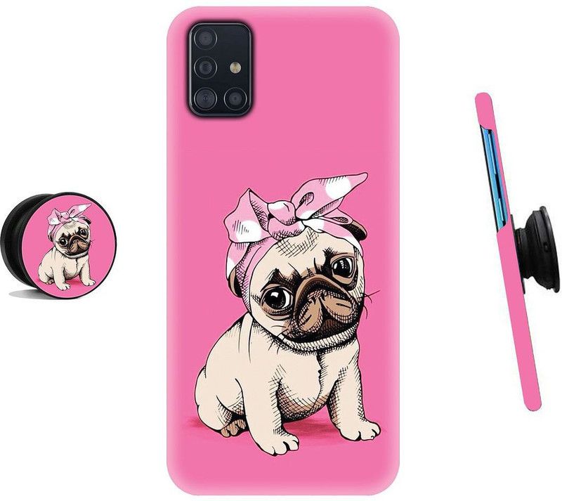 MY SWAG Back Cover for Samsung Galaxy M51  (Pink, Beige, Cases with Holder)