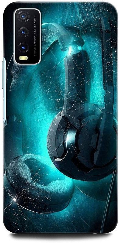 ORBIQE Back Cover for Vivo Y12s V2033/V2069 MUSIC, DANCE, HEADPHONE, MUSIC LOVE, DANCE LOVE  (Multicolor, Hard Case, Pack of: 1)