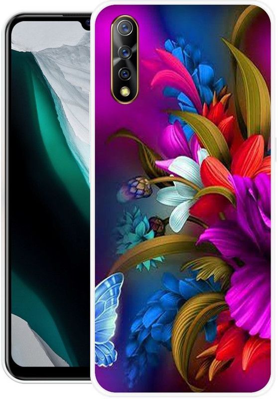 Looy Back Cover for Vivo S1  (Purple, Flexible, Silicon, Pack of: 1)