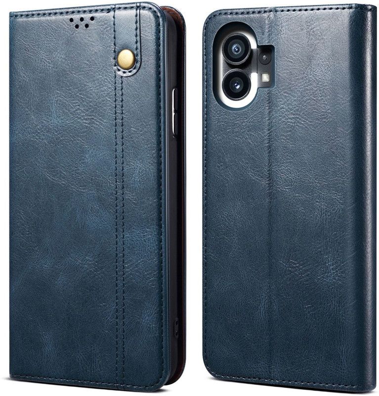 Dg Ming Flip Cover for Nothing Phone (1)  (Blue, Magnetic Case, Pack of: 1)