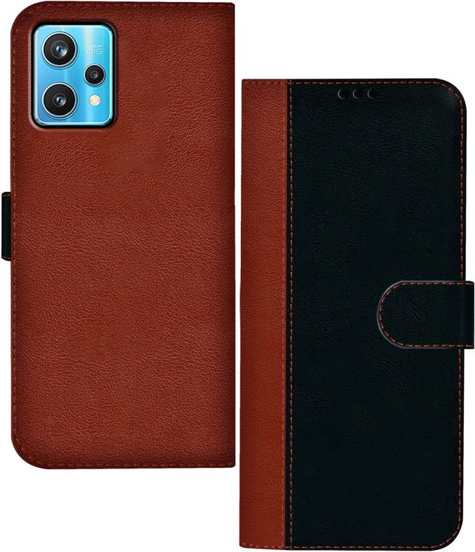 HUPSHY Back Cover for realme 9 Pro+ 5G, realme 9 Pro Plus 5G, realme 9 Pro Plus  (Black, Brown, Pack of: 1)