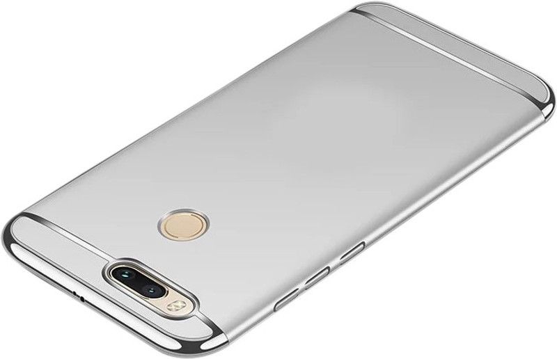 Vaku Luxos Back Cover for Xiaomi Mi A1 Ling Series Ultra-Thin Metal Electroplating Splicing PC Case  (Silver, Shock Proof, Pack of: 1)