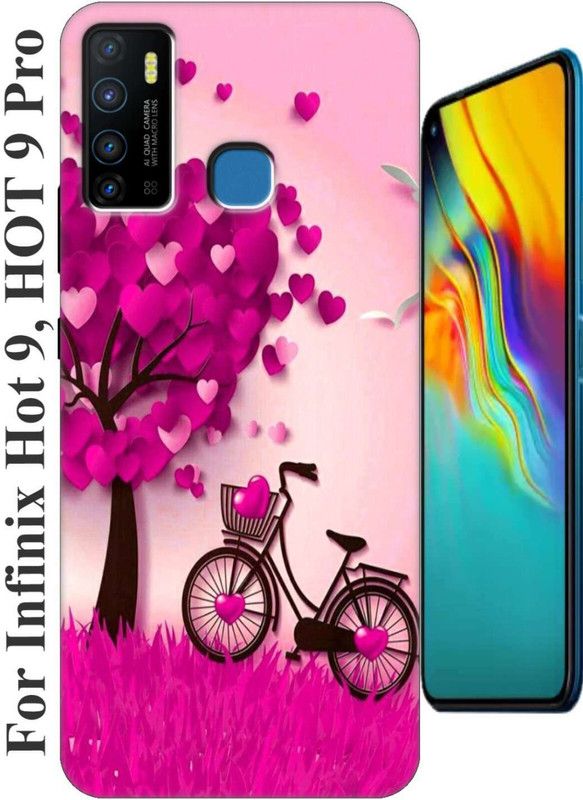 Burdak Back Cover for Infinix Hot 9 2513  (Gold, Dual Protection, Silicon, Pack of: 1)