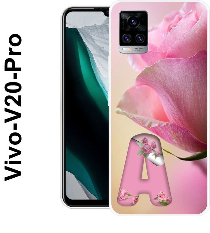 SHIVKUDI Back Cover for Vivo V20 Pro  (Pink, Beige, Grip Case, Silicon)