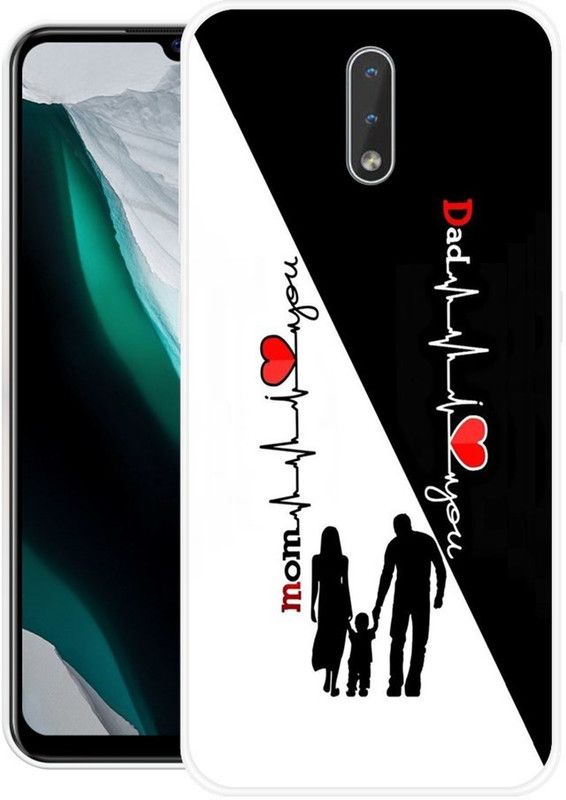 Namaste Back Cover for Nokia 2.3  (White, Black, Dual Protection, Silicon, Pack of: 1)