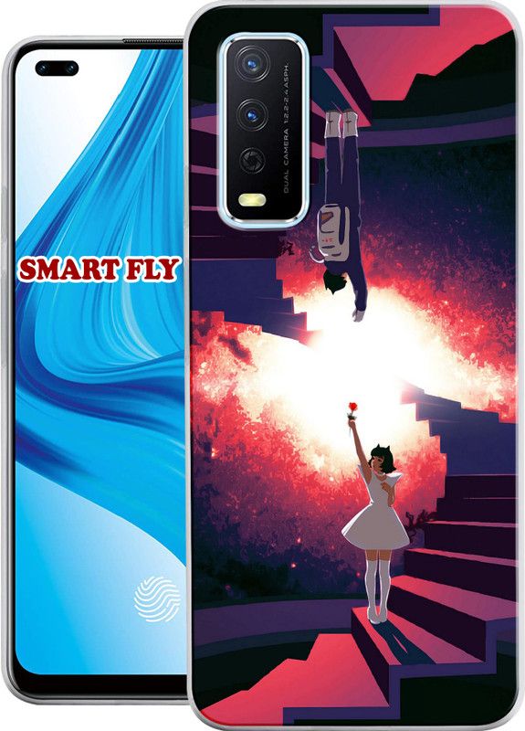 Smart Fly Back Cover for Vivo Y20i  (Multicolor, Grip Case, Silicon, Pack of: 1)
