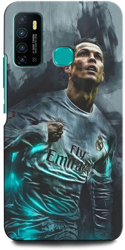 INTELLIZE Back Cover for Infinix Hot 9 CRISTIANO RONALDO, RONALDO 7, CR, 7, FOOTBALL, SPORTS, REAL MADRID  (Multicolor, Hard Case, Pack of: 1)