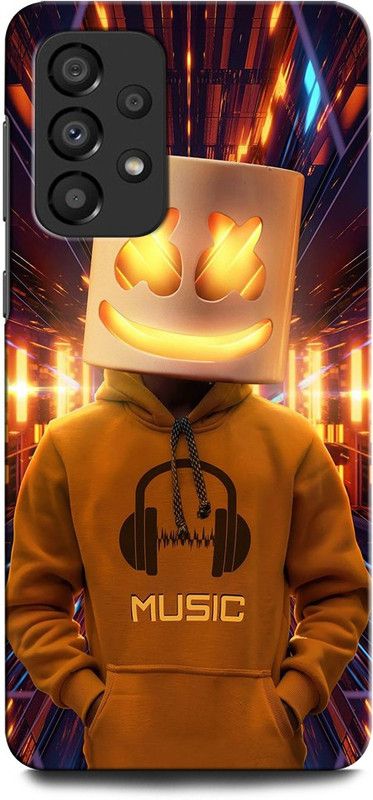 GRAFIQE Back Cover for SAMSUNG Galaxy A33 MARSHMELLO, DJ, EDM, MUSIC, SMILEY, FUNNY  (Multicolor, Shock Proof, Pack of: 1)