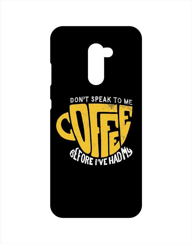 Smutty Back Cover for POCO F1, M1805E10A - Coffee Print  (Multicolor, Hard Case, Pack of: 1)