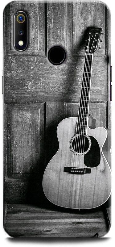 Afterglow Back Cover for Realme 3 Pro GUITAR, GUITAR LOVE, COOL, LOVE, MUSIC, INSTUMENTS, BLACK AND WHITE  (Multicolor, Shock Proof, Pack of: 1)