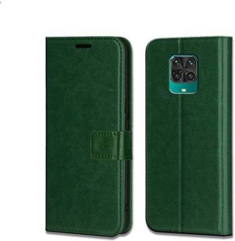 FOOLPROOF Flip Cover for Redmi Note 10 Lite, Mi Redmi Note 9 Pro, Mi Redmi Note 9 Pro Max, Poco M2 Pro  (Green, Cases with Holder, Pack of: 1)