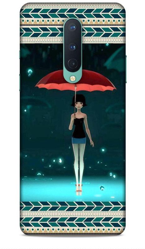 Keviv Back Cover for OnePlus 8  (Green, 3D Case, Pack of: 1)