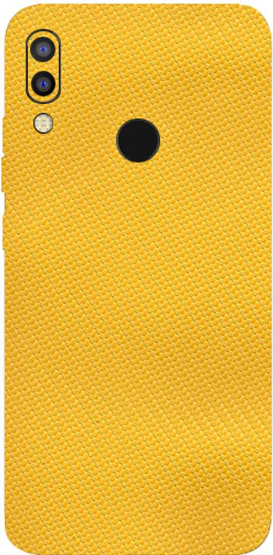 BUGGU Tecno Camon I2X Mobile Skin  (Ultra Super Yellow Carbon Fibre Skin With High Matte Finish.)