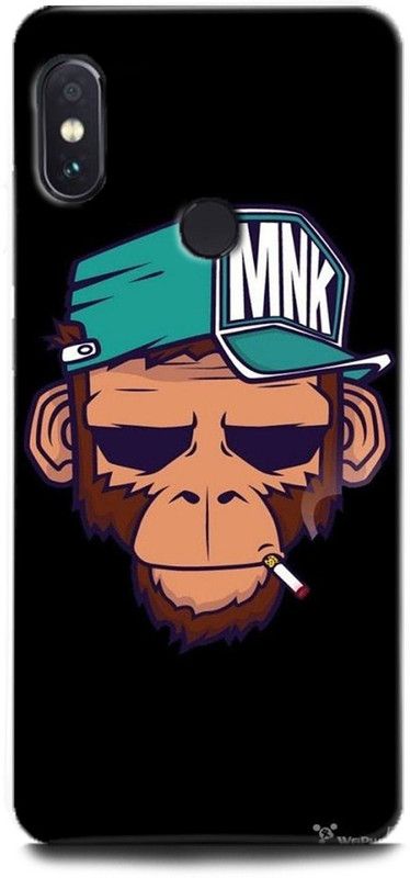 INDICRAFT Back Cover for Redmi Note 5 Pro, FUNKY, MONKEY, HAT AND CIGGRATE  (Multicolor, Hard Case, Pack of: 1)