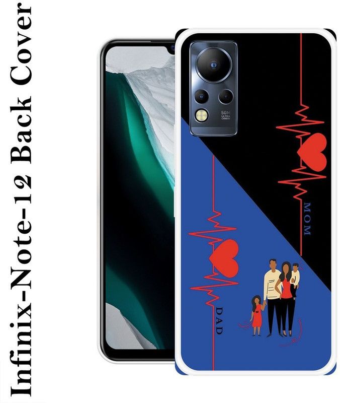 SUPER CASE Back Cover for Infinix Note 12  (Black, Blue, Silicon, Pack of: 1)