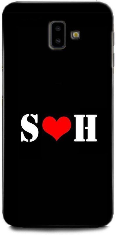 Afterglow Back Cover for SAMSUNG Galaxy J6 Plus S H, S LOVES H, NAME, LETTER, ALPHABET, SH LOVE, HART  (Multicolor, Shock Proof, Pack of: 1)