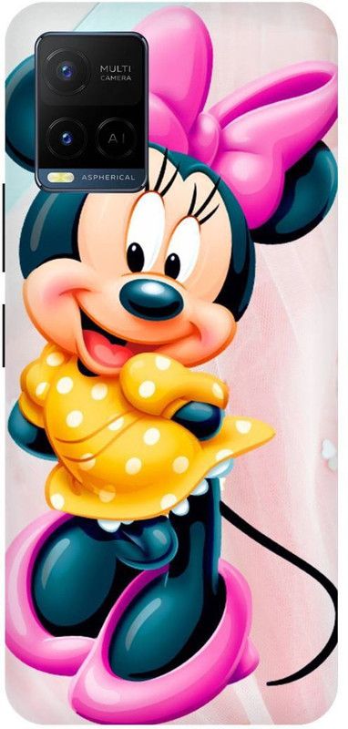 THE NARAYANA COLLECTIONS Back Cover for VIVO Y21A-2149-CUTE,MINNIE,MOUSE,SMILE,CARTOON  (Multicolor, Hard Case, Pack of: 1)