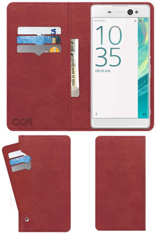 ACM Flip Cover for Sony Xperia Xa Ultra Dual  (Pink, Cases with Holder, Pack of: 1)