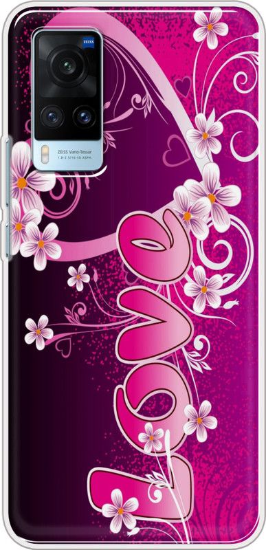 Hansviprint Back Cover for Vivo X60  (Pink, Grip Case, Silicon, Pack of: 1)