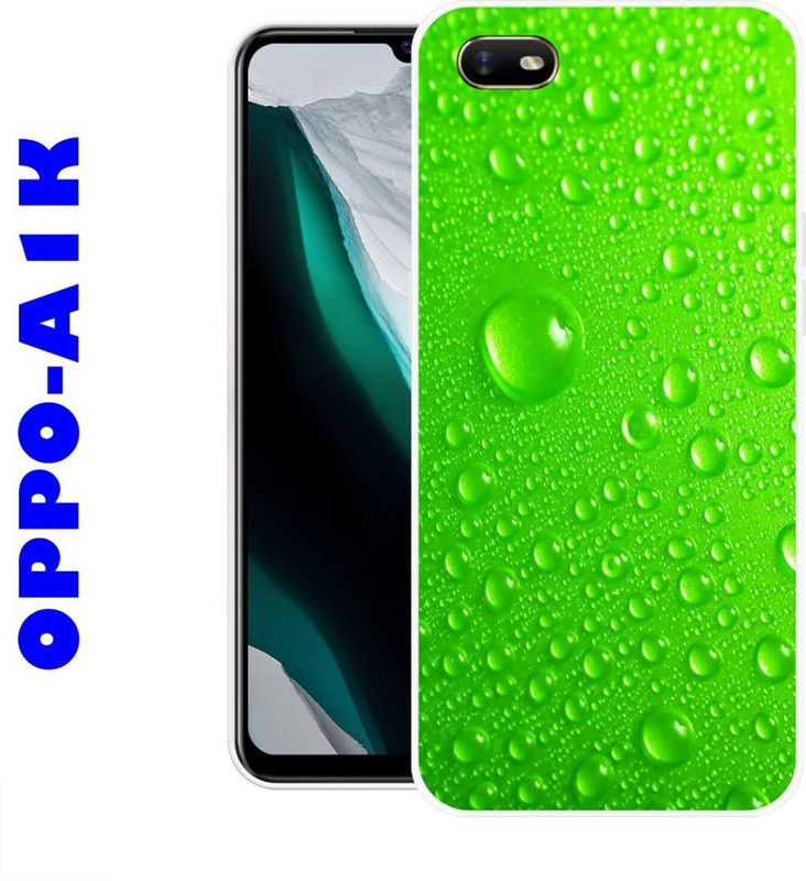 CellWorld Back Cover for Oppo A1K  (Green, Grip Case, Silicon)