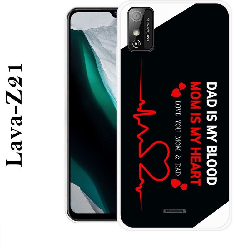 Sswastik Back Cover for Lava Z21  (Black, White, Silicon)