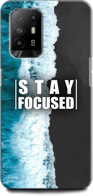 KEYCENT Back Cover for OPPO F19 Pro+ 5G, CPH2213 STAY FOCUSED, QUOTES, SEA, BLACK, STAINS, TEXTURE  (Multicolor, Pack of: 1)