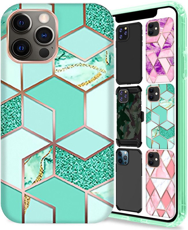 DuraSafe Cases Back Cover for iPhone 12 PRO Max - 6.7 Inch 2020 Lightweight Slim Embedded Print Soft Silicone Durable Cover  (Green, 3D Case, Silicon, Pack of: 1)