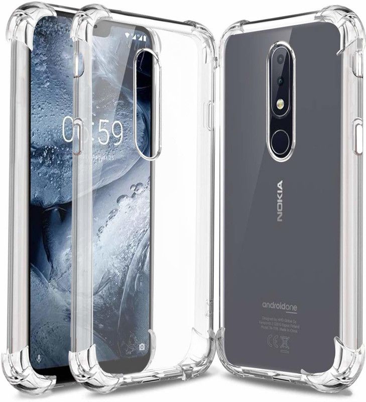Spectacular ace Bumper Case for Nokia 6.1 Plus, Nokia 6.1 +  (Transparent, Dual Protection, Silicon, Pack of: 1)