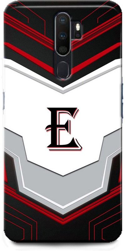 Afterglow Back Cover for OPPO A5 2020 E, E LETTER, F NAME, E ALPHABET, ALPHABET  (Multicolor, Shock Proof, Pack of: 1)