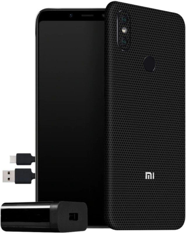 MOBICARE Mi A2 (Back +Side +Camera) Mobile Skin  (Black Matrix)