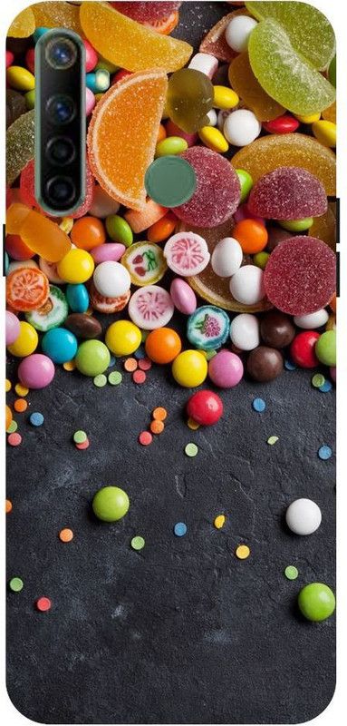 URCHIN Back Cover for Realme5i candy, Candy, Sweets, colour, Lemon, Sweet and candy  (Multicolor, Shock Proof, Pack of: 1)