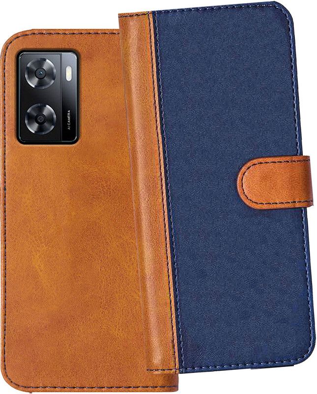 Knotyy Back Cover for Oppo A57  (Blue, Brown, Dual Protection, Pack of: 1)