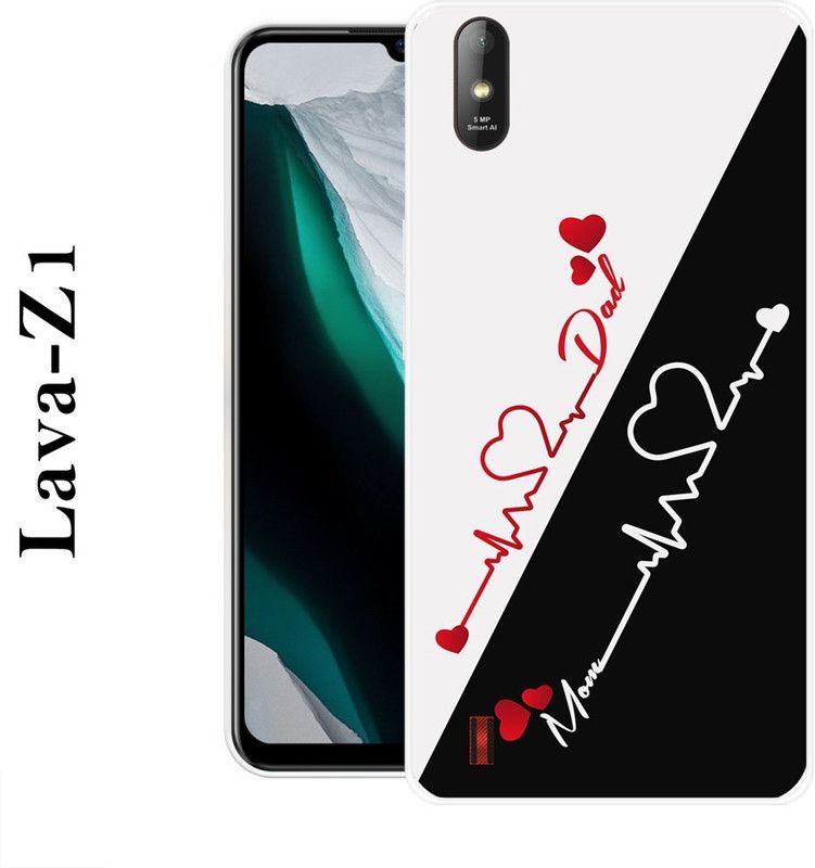 PALWALE BALAJI Back Cover for Lava Z1  (Black, White, Silicon)