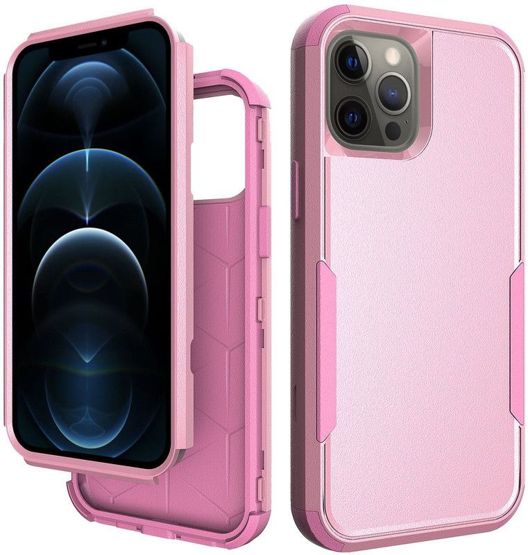 Pirum Back Cover for Apple iPhone 12 Pro MAX (6.7 Inch)  (Pink, Dual Protection, Pack of: 1)