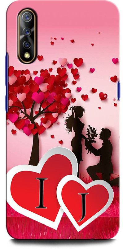 GRAFIQE Back Cover for Vivo Z1x IJ, I LOVE J, J LOVE I, I LETTER, J LETTER, IJ NAME  (Multicolor, Shock Proof, Pack of: 1)