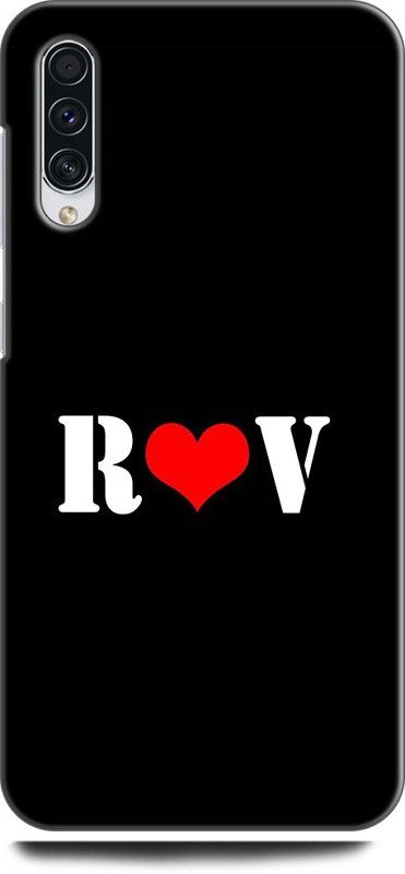 Afterglow Back Cover for Mi A3 R V, R LOVES V, NAME, LETTER, ALPHABET, RV LOVE, HART  (Multicolor, Shock Proof, Pack of: 1)