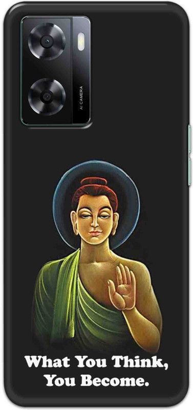 NDCOM Back Cover for OPPO A57 2022 What You Think You Become Printed  (Multicolor, Hard Case)
