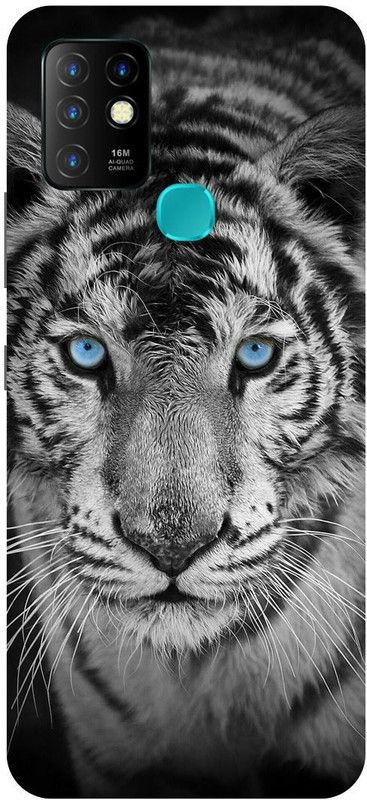 FIKORA Back Cover for Infinix Hot 10, X682B, TIGER, KING, OF, FOREST, CHEETHA  (Grey, Hard Case, Pack of: 1)