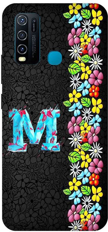 SSMORYA Back Cover for Vivo Y30 ,M Flower Name Multicolour Printed  (Multicolor, Shock Proof, Pack of: 1)
