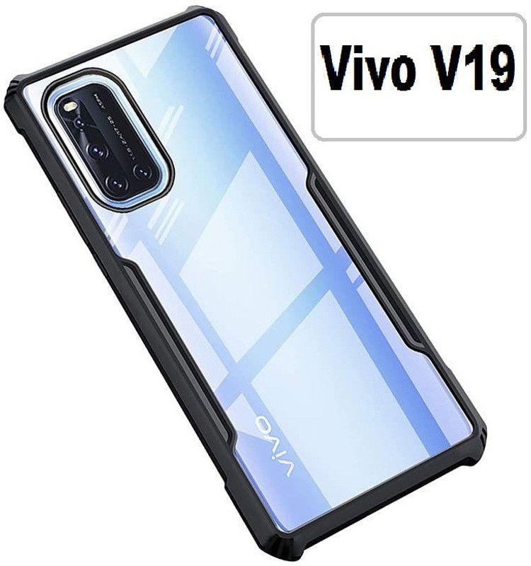 xykos Back Cover for Vivo V19  (Black, Transparent, Grip Case)