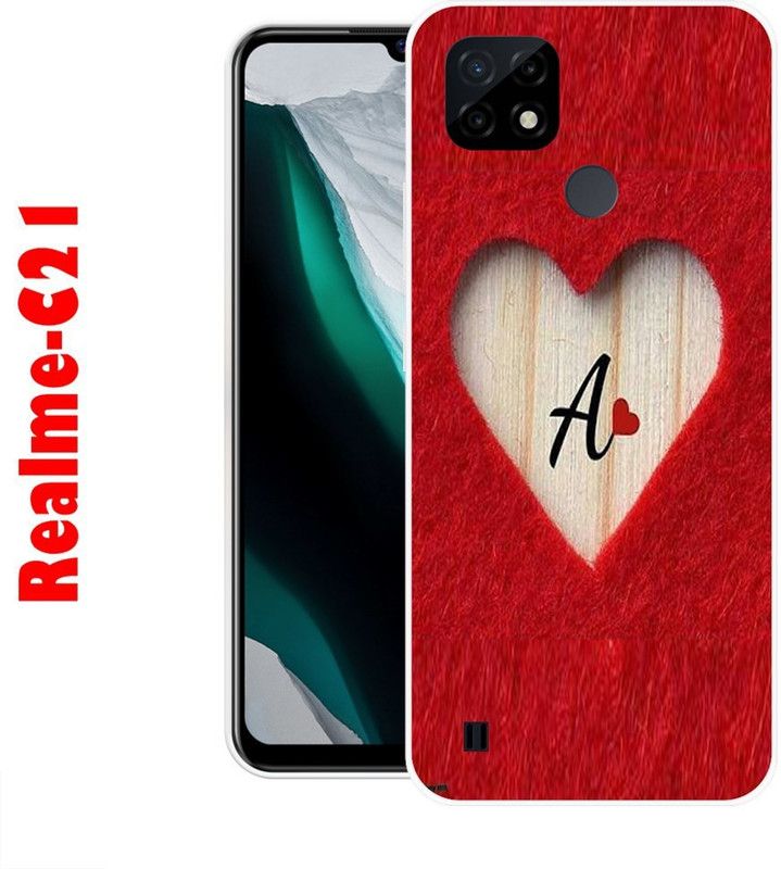 CellWorld Back Cover for Realme C21  (Red, Brown, Silicon)