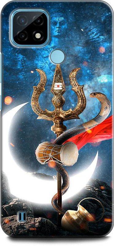 KEYCENT Back Cover for Realme C21Y, RMX3261 SHIVJI, LORD SHIVA, MAHADEV, BHOLENATH, GOD, TRISHUL  (Multicolor)