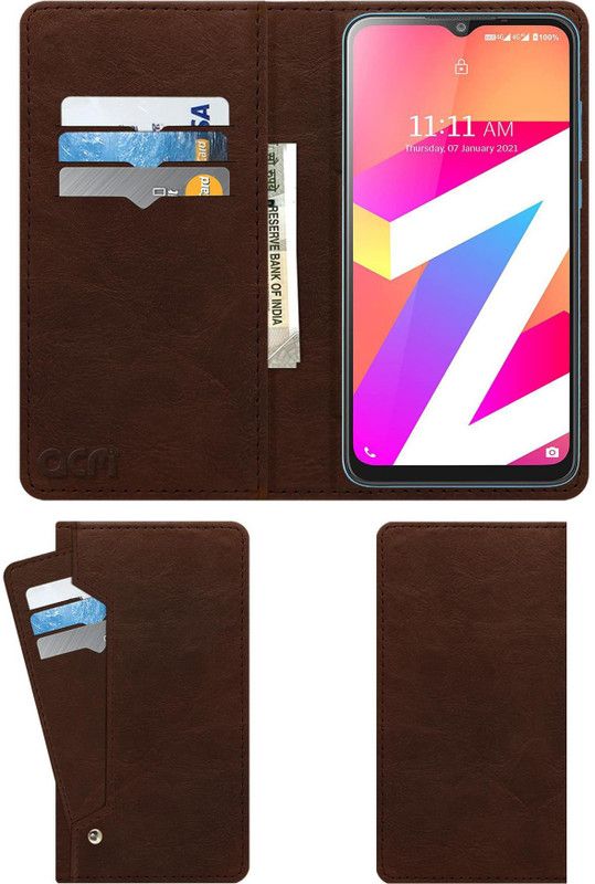 ACM Flip Cover for Lava Z3  (Brown, Cases with Holder, Pack of: 1)