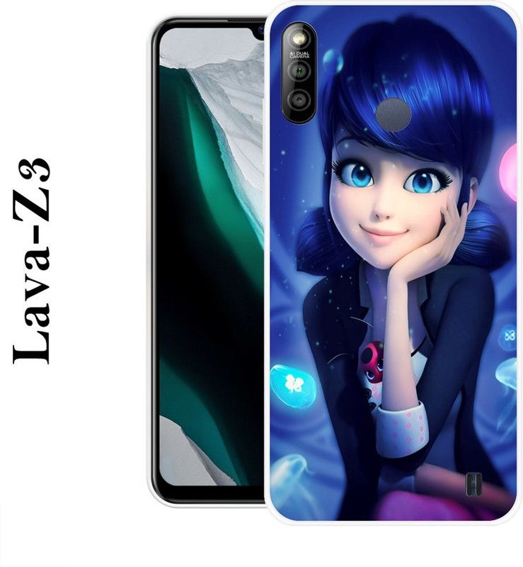 REDFLY Back Cover for Lava Z3  (Blue, Beige, Silicon)