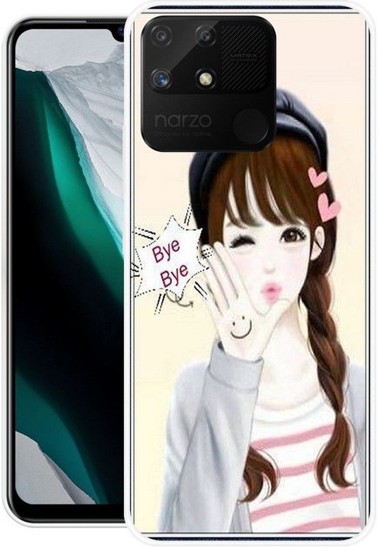 Printmaster Back Cover for Realme Narzo 50A  (Multicolor, Dual Protection, Silicon)