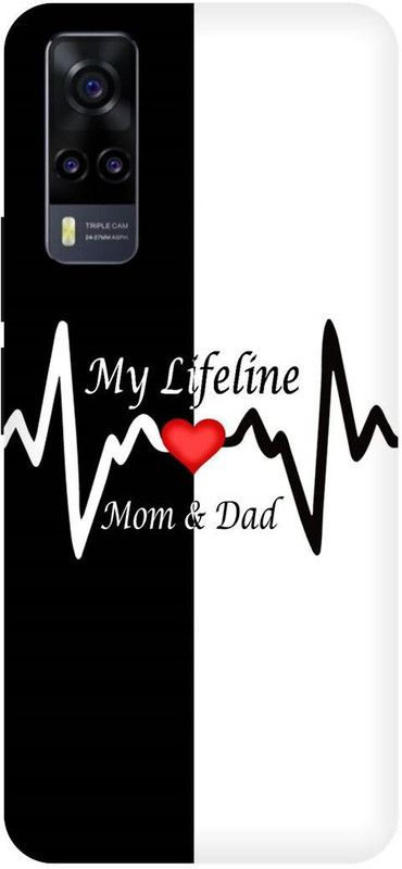 THE NARAYANA COLLECTIONS Back Cover for VIVO Y51A- V2031-MOM,DAD,LIFE,LINE,MAA,PAPA  (Multicolor, Hard Case, Pack of: 1)